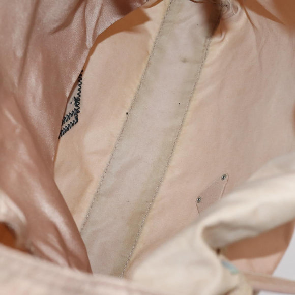 PRADA Shoulder Bag Nylon Patent 4 Set Pink Beige Navy Auth 151978