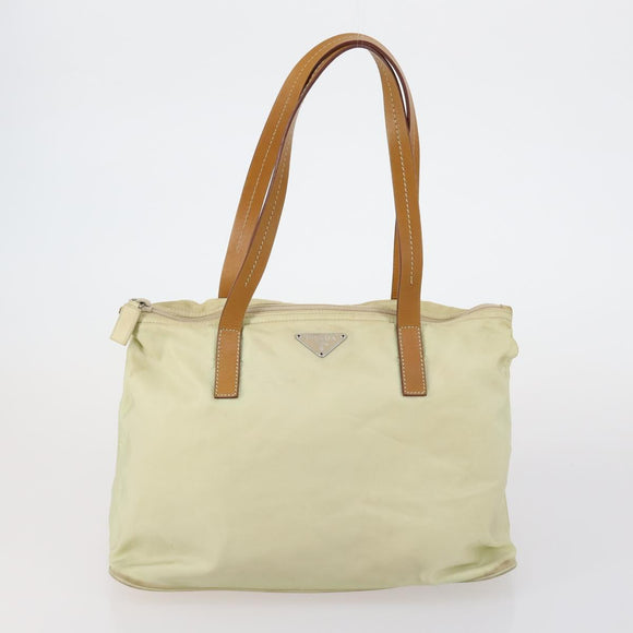 PRADA Shoulder Bag Nylon Patent 4 Set Pink Beige Navy Auth 151978