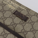 GUCCI GG Supreme Shoulder Bag PVC Beige Silver 141626 Auth 151979-14