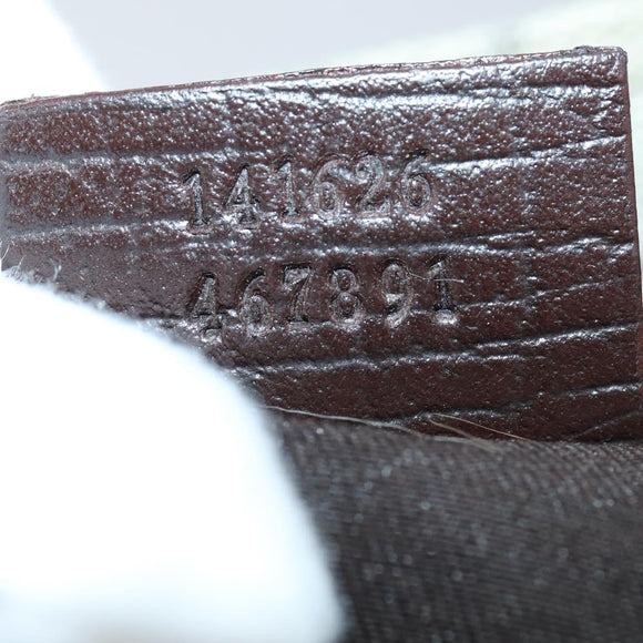 GUCCI GG Supreme Shoulder Bag PVC Beige Silver 141626 Auth 151979