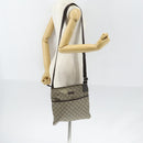 GUCCI GG Supreme Shoulder Bag PVC Beige Silver 141626 Auth 151979-23