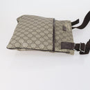 GUCCI GG Supreme Shoulder Bag PVC Beige Silver 141626 Auth 151979-4