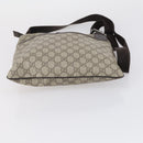 GUCCI GG Supreme Shoulder Bag PVC Beige Silver 141626 Auth 151979-9