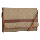 CELINE Macadam Canvas Shoulder Bag PVC Beige Auth 151980-1