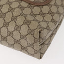 GUCCI GG Supreme Web Sherry Line Tote Bag PVC Beige 39 02 003 Auth 151982-14