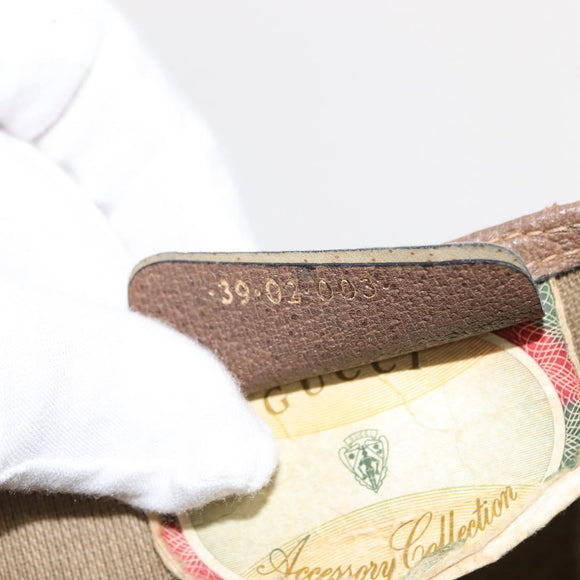 GUCCI GG Supreme Web Sherry Line Tote Bag PVC Beige 39 02 003 Auth 151982