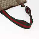 GUCCI GG Supreme Web Sherry Line Tote Bag PVC Beige 39 02 003 Auth 151982-7
