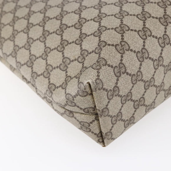 GUCCI GG Supreme Web Sherry Line Tote Bag PVC Beige 40 02 003 Auth 151983