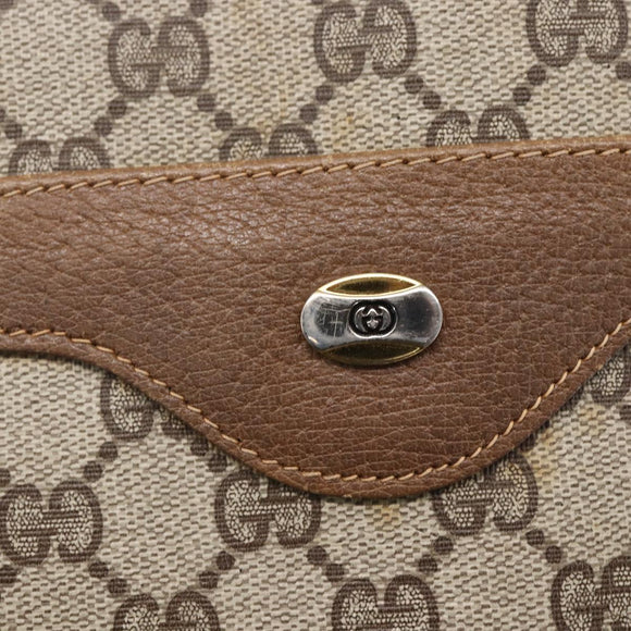 GUCCI GG Supreme Web Sherry Line Tote Bag PVC Beige 40 02 003 Auth 151983