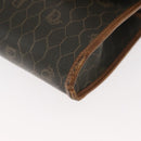 Christian Dior Honeycomb Canvas Shoulder Bag PVC Khaki Gold Auth 151985-14