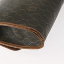 Christian Dior Honeycomb Canvas Shoulder Bag PVC Khaki Gold Auth 151985-15