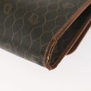 Christian Dior Honeycomb Canvas Shoulder Bag PVC Khaki Gold Auth 151985-16