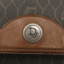 Christian Dior Honeycomb Canvas Shoulder Bag PVC Khaki Gold Auth 151985-17