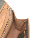 Christian Dior Honeycomb Canvas Shoulder Bag PVC Khaki Gold Auth 151985-20