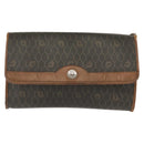 Christian Dior Honeycomb Canvas Shoulder Bag PVC Khaki Gold Auth 151985-13