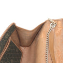 Christian Dior Honeycomb Canvas Shoulder Bag PVC Khaki Gold Auth 151985-21