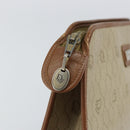 Christian Dior Honeycomb Canvas Clutch Bag PVC Beige Gold Auth 151989-13