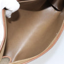 Christian Dior Honeycomb Canvas Clutch Bag PVC Beige Gold Auth 151989-15