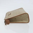 Christian Dior Honeycomb Canvas Clutch Bag PVC Beige Gold Auth 151989-5