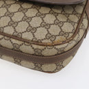 GUCCI GG Supreme Shoulder Bag PVC Beige Gold Auth 151990-9