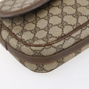 GUCCI GG Supreme Shoulder Bag PVC Beige Gold Auth 151990-14