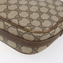 GUCCI GG Supreme Shoulder Bag PVC Beige Gold Auth 151990-15