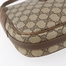 GUCCI GG Supreme Shoulder Bag PVC Beige Gold Auth 151990-16