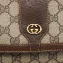 GUCCI GG Supreme Shoulder Bag PVC Beige Gold Auth 151990-17