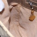 GUCCI GG Supreme Shoulder Bag PVC Beige Gold Auth 151990-20