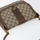 GUCCI GG Supreme Shoulder Bag PVC Beige Gold Auth 151990-6