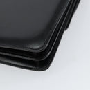 CELINE Hand Bag Leather Black Silver Auth 151991-12