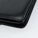 CELINE Hand Bag Leather Black Silver Auth 151991-13