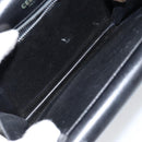 CELINE Hand Bag Leather Black Silver Auth 151991-17
