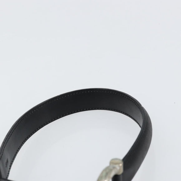 CELINE Hand Bag Leather Black Silver Auth 151991