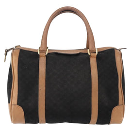 GUCCI Micro GG Canvas Boston Bag Black Gold Auth 151992 - 0