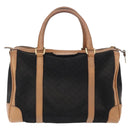 GUCCI Micro GG Canvas Boston Bag Black Gold Auth 151992-3
