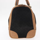GUCCI Micro GG Canvas Boston Bag Black Gold Auth 151992-4