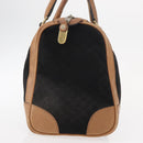 GUCCI Micro GG Canvas Boston Bag Black Gold Auth 151992-5