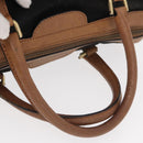 GUCCI Micro GG Canvas Boston Bag Black Gold Auth 151992-7