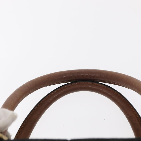 GUCCI Micro GG Canvas Boston Bag Black Gold Auth 151992