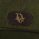 Christian Dior Shoulder Bag Nylon Khaki Gold Auth 151997-19