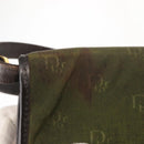 Christian Dior Shoulder Bag Nylon Khaki Gold Auth 151997-8