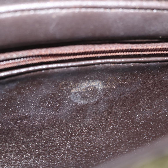 Christian Dior Shoulder Bag Nylon Khaki Gold Auth 151997