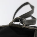 PRADA Backpack Nylon Leather Black Silver Auth 151999-15