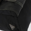 PRADA Backpack Nylon Leather Black Silver Auth 151999-17