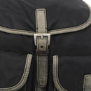 PRADA Backpack Nylon Leather Black Silver Auth 151999-21