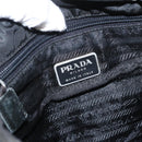 PRADA Backpack Nylon Leather Black Silver Auth 151999-23