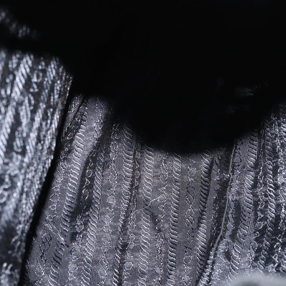 PRADA Backpack Nylon Leather Black Silver Auth 151999