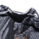 PRADA Backpack Nylon Leather Black Silver Auth 151999-24