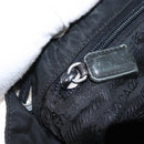 PRADA Backpack Nylon Leather Black Silver Auth 151999-26